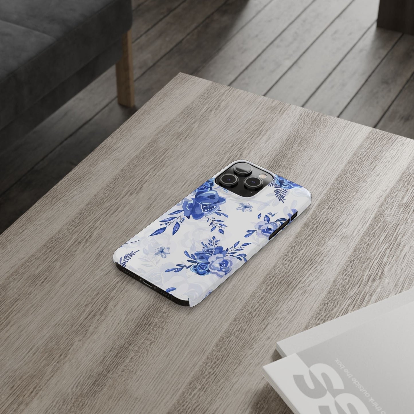 French Blue and White Toille, Slim Phone Cases, Case-Mate IPHONE16 and all sizes