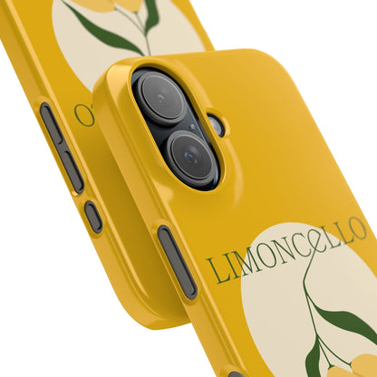 Italian Limoncello Yellow Slim Phone Cases with Lemons, Case-Mate IPHONE16 and all sizes