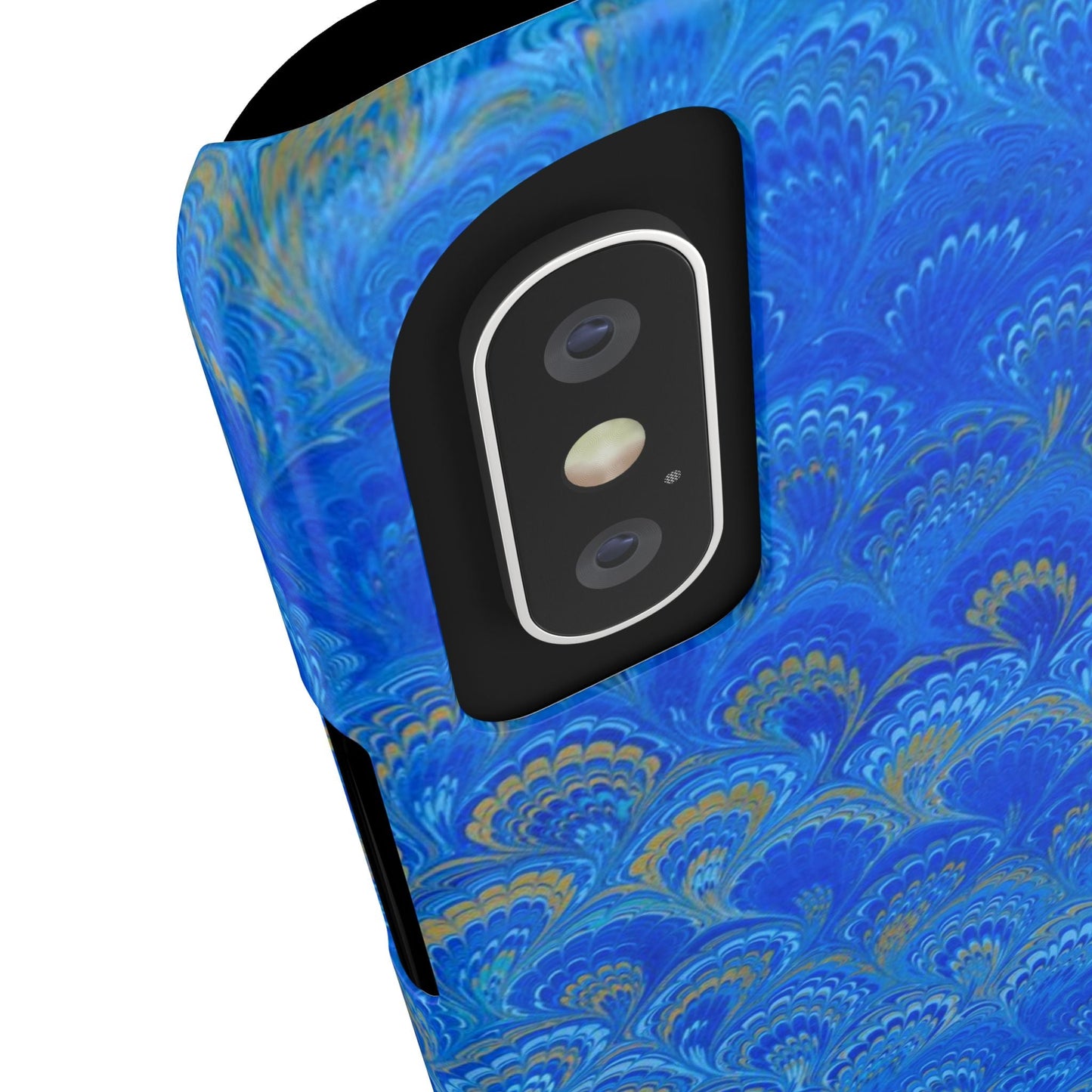 Blue Marbled Design, Italy Feather Phone Case, Multi-Color, Slim Phone Cases, Case-Mate IPHONE16 and all sizes