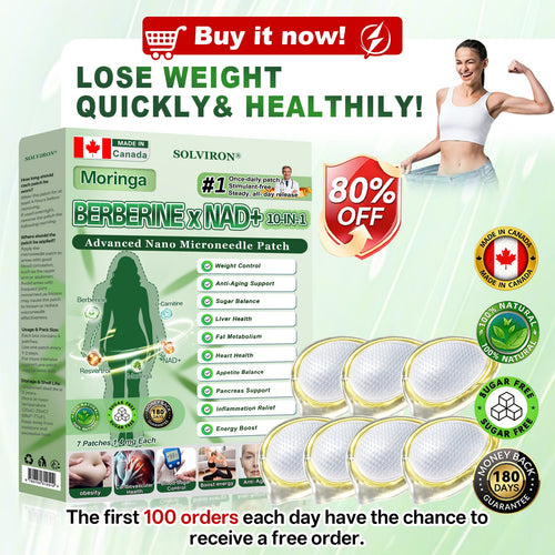 𝐂𝐀 𝐃𝐨𝐜𝐭𝐨𝐫 𝐑𝐞𝐜𝐨𝐦𝐦𝐞𝐧𝐝𝐞𝐝🇨🇦 📦|𝐒𝐎𝐋𝐕𝐈𝐑𝐎𝐍® 𝐌𝐨𝐫𝐢𝐧𝐠𝐚 𝐁𝐞𝐫𝐛𝐞𝐫𝐢𝐧𝐞 × 𝐍𝐀𝐃⁺ 𝟏𝟎-𝐢𝐧-𝟏 𝑨𝒅𝒗𝒂𝒏𝒄𝒆𝒅 𝐍𝐚𝐧𝐨 𝑴𝒊𝒄𝒓𝒐𝒏𝒆𝒆𝒅𝒍𝒆 𝐏𝐚𝐭𝐜𝐡 (𝐉𝐮𝐬𝐭 𝐨𝐧𝐜𝐞 𝐚 𝐝𝐚𝐲, 𝐯𝐢𝐬𝐢𝐛𝐥𝐞 𝐜𝐡𝐚𝐧𝐠𝐞𝐬 𝐢𝐧 𝟕 𝐝𝐚𝐲𝐬)