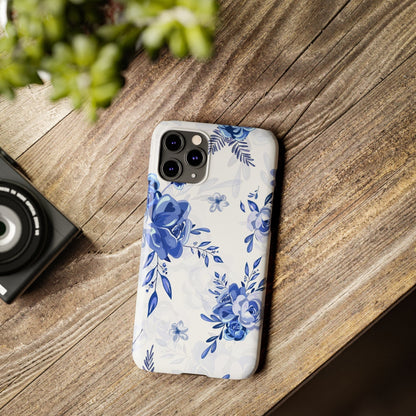 French Blue and White Toille, Slim Phone Cases, Case-Mate IPHONE16 and all sizes